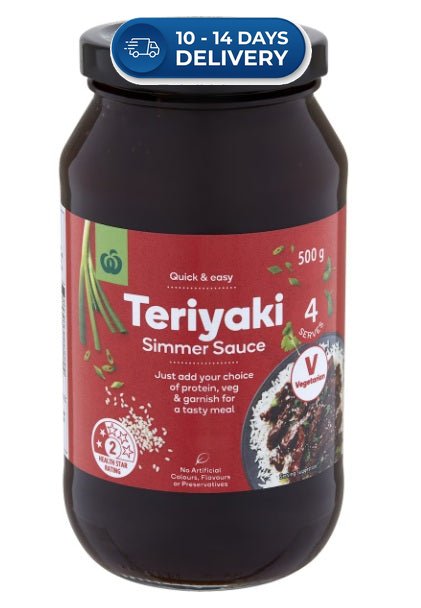 Woolworths Teriyaki Simmer Sauce 500g -(Extended Dispatch)