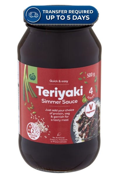 Woolworths Teriyaki Simmer Sauce 500g -(Extended Dispatch)
