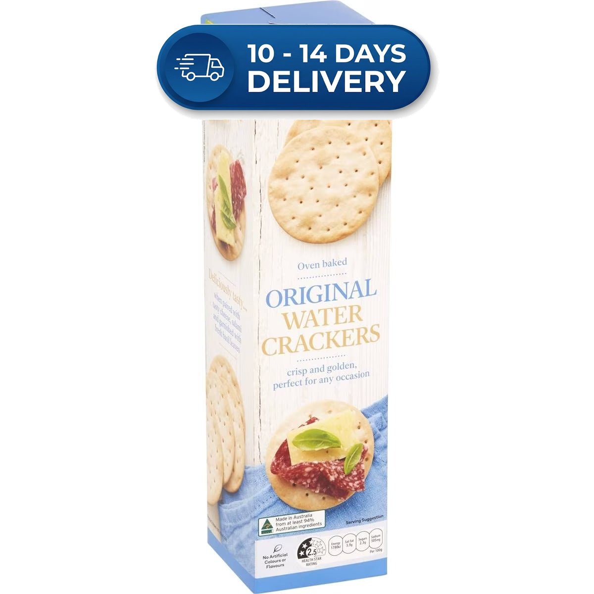 Woolworths Crackers Water Crackers Original 125g -(Extended Dispatch)