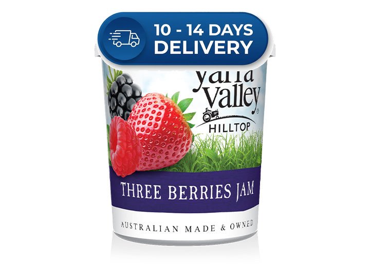 Yarra Valley Hilltop Three Berries Jam 475g -(Extended Dispatch)