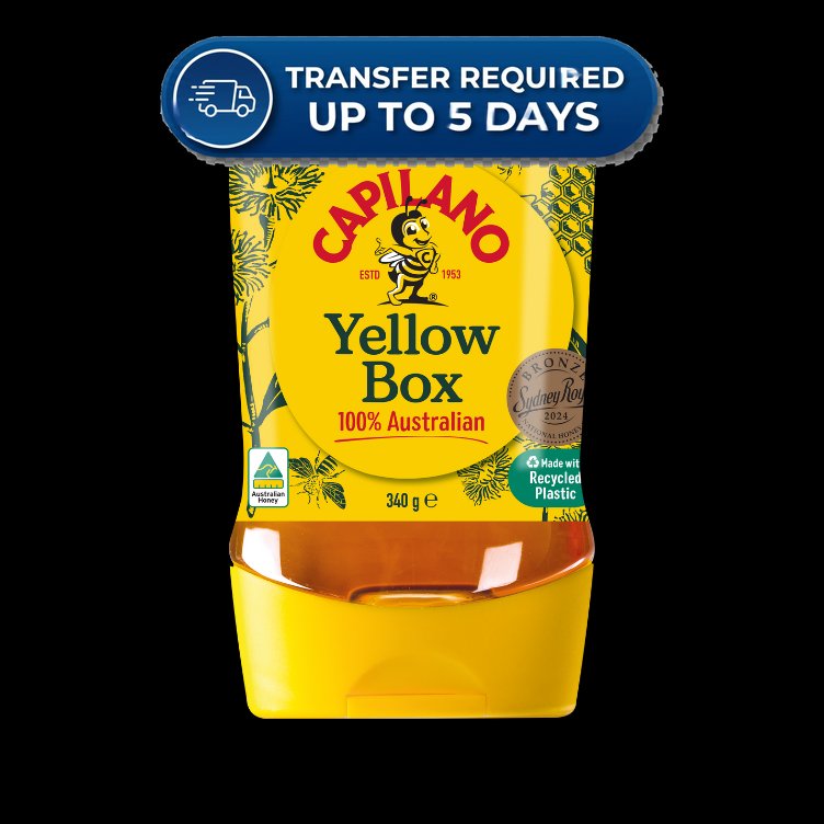 Capilano Delicate & Smooth Yellow Box Honey Upside Down 340g -(Extended Dispatch)