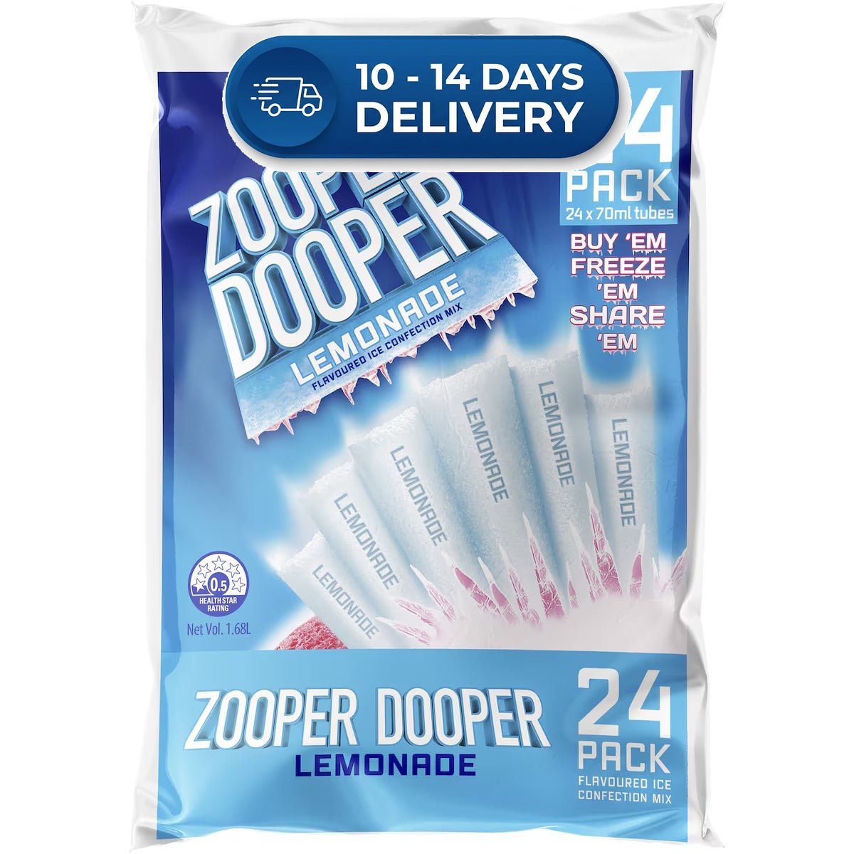 Zooper Dooper Lemonade 70ml x 24pk -(Extended Dispatch)